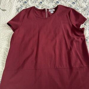 Liz Claiborne woman Burgundy Short Sleeve blouse XXL